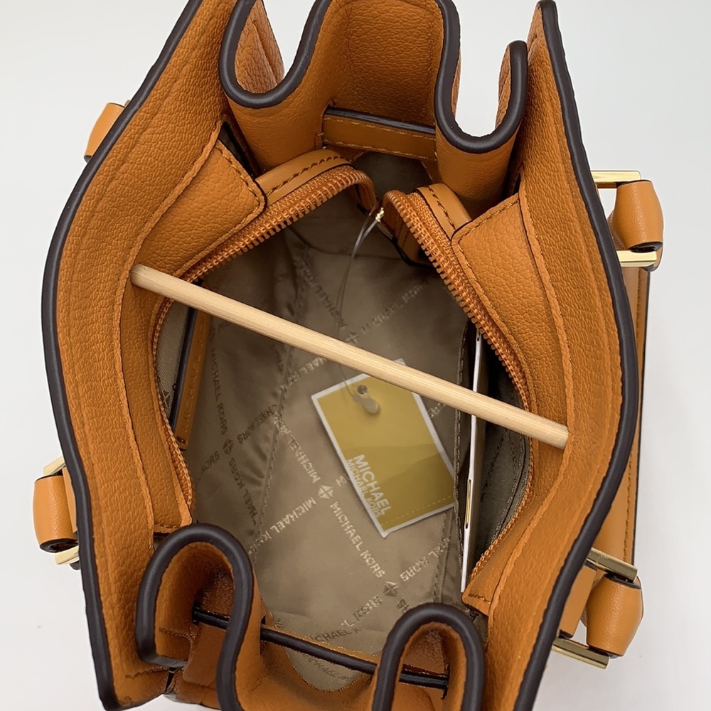 Michael Kors HAMILTON XSMALL Snake Embossed SATCHEL CROSSBODY BAG CIDER COLOR - Picture 16 of 16